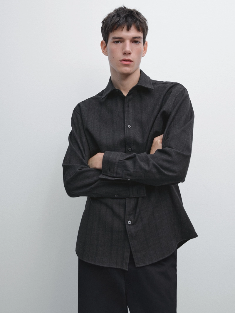 Рубашка в клетку с регулярной посадкой