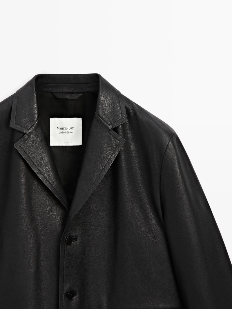 Пиджак из натуральной кожи нубук — limited