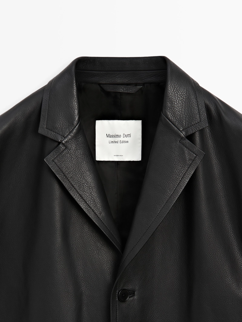 Пиджак из натуральной кожи нубук — limited