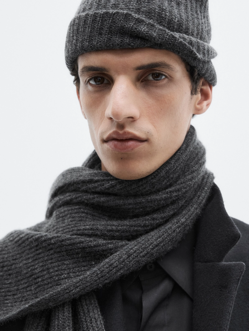 Длинное пальто из шерстяной смеси с лацканом - limited