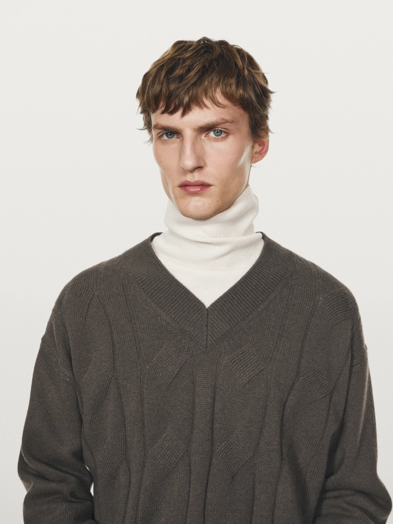 Свитер из вязаной шерстяной смеси - limited