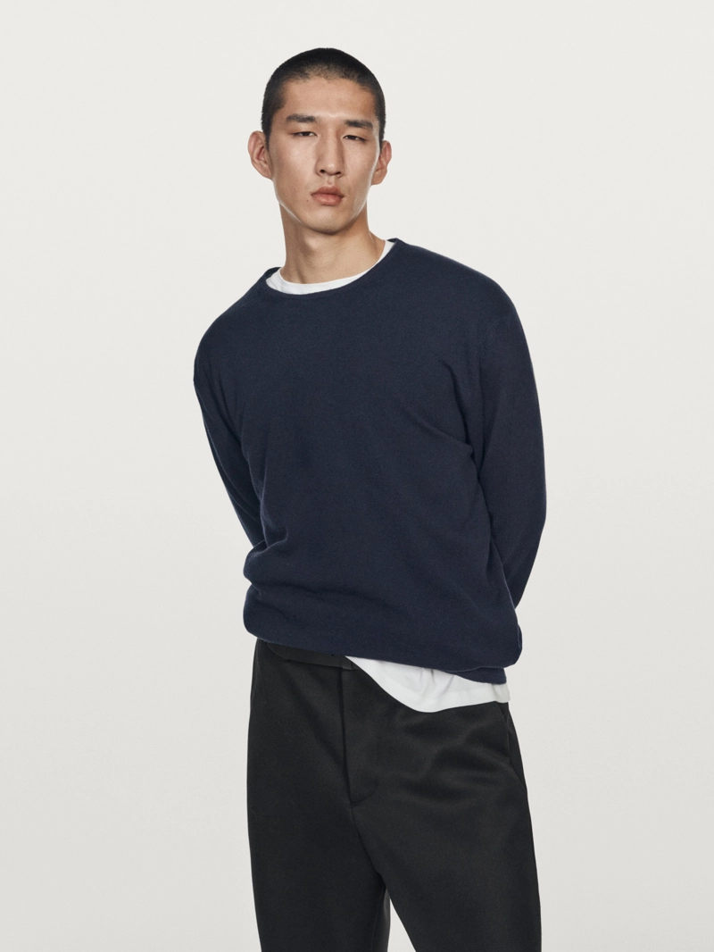 Свитер из 100% кашемира с круглым вырезом - limited