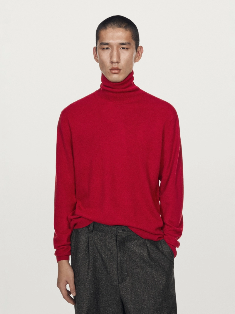 Свитер из шерсти и кашемира с высоким воротником - limited