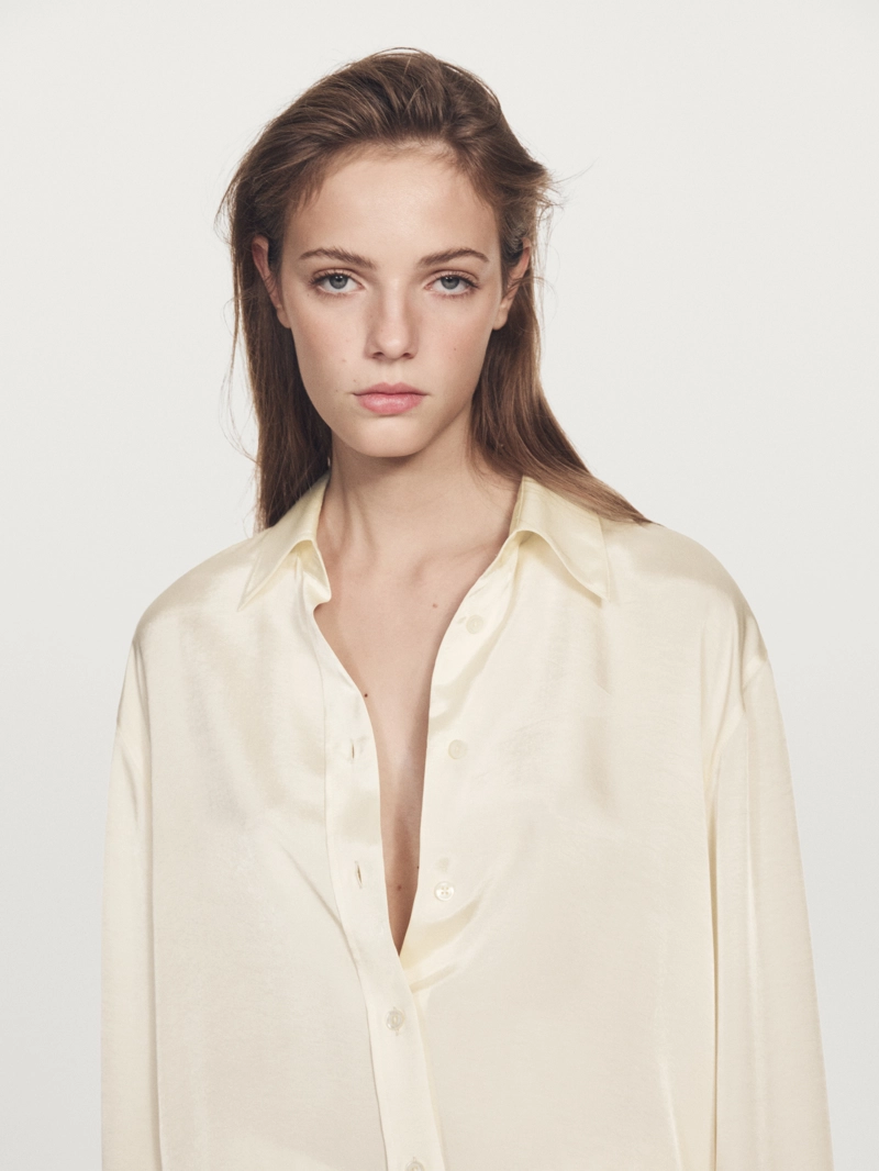 Рубашка oversize из потрясающего атласа - limited