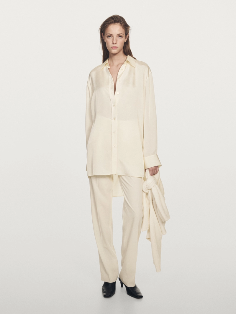 Рубашка oversize из потрясающего атласа - limited