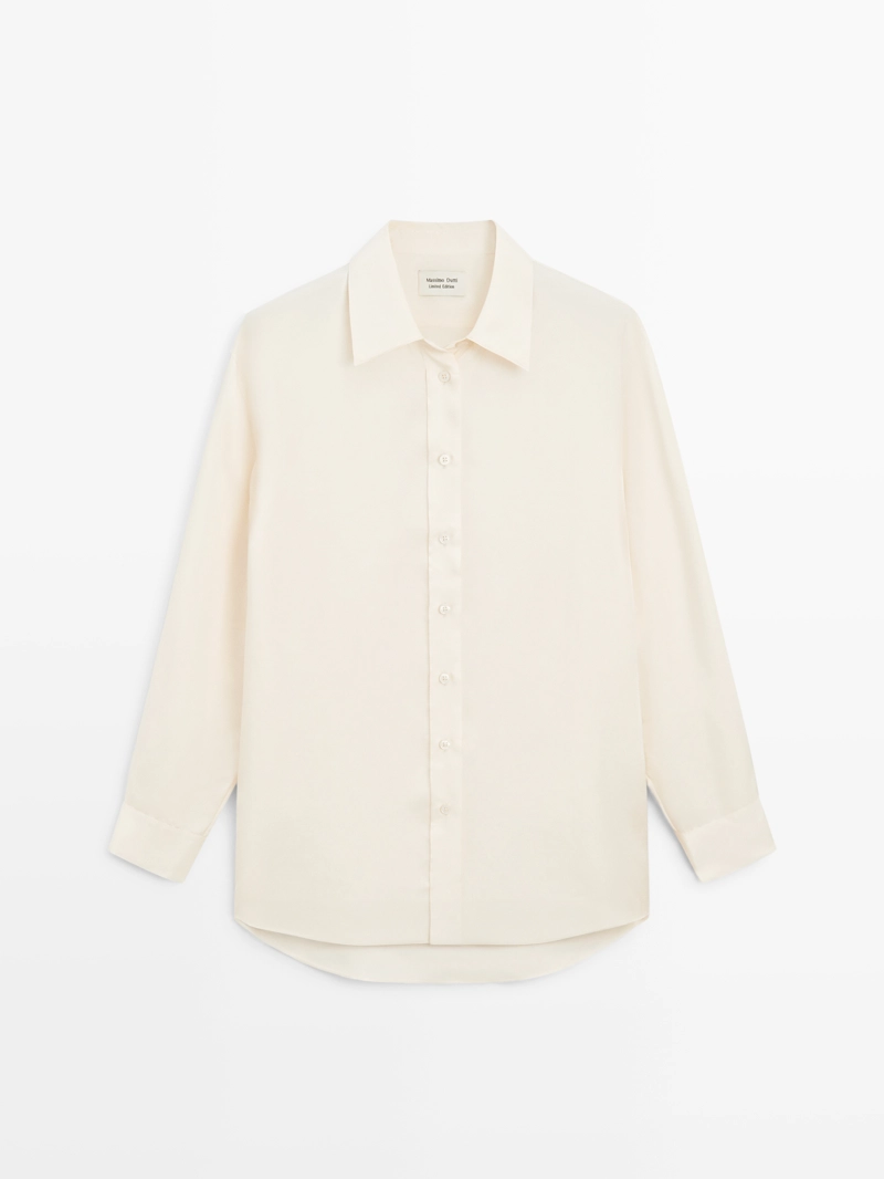 Рубашка oversize из потрясающего атласа - limited