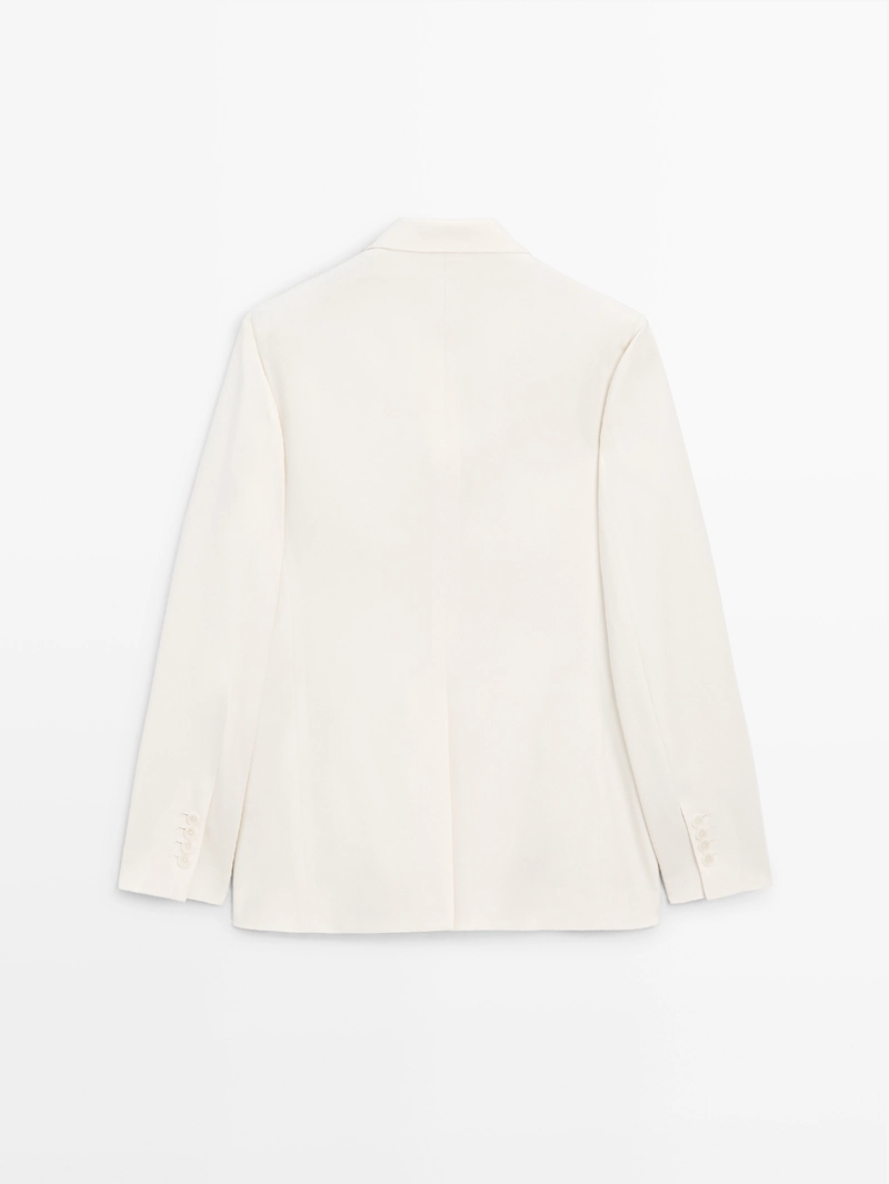 Пиджак из шерстяной смеси с перекрестным дизайном - limited