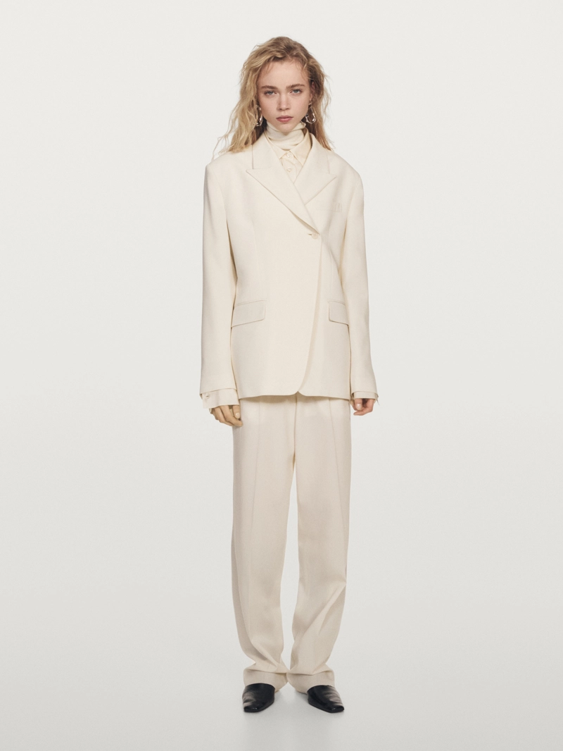 Пиджак из шерстяной смеси с перекрестным дизайном - limited