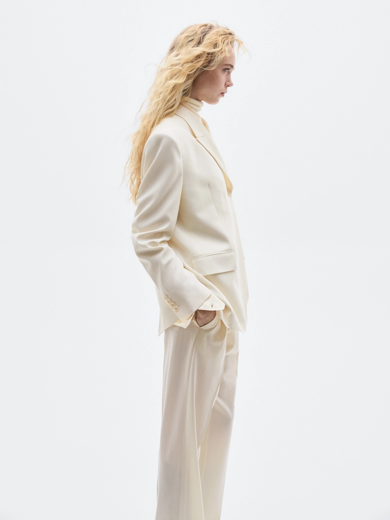 Пиджак из шерстяной смеси с перекрестным дизайном - limited