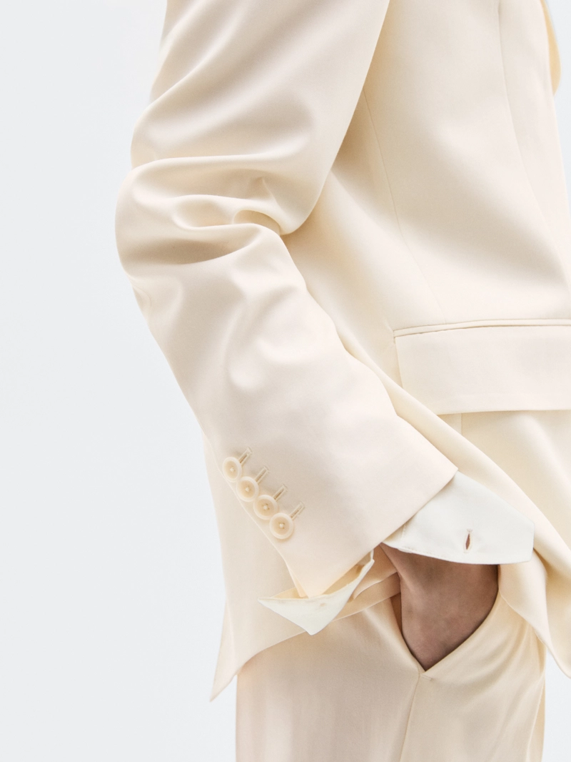 Пиджак из шерстяной смеси с перекрестным дизайном - limited