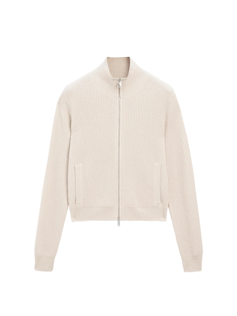 Кардиган с молнией из 100% кашемира