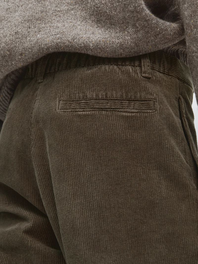 Прямые брюки из вельвета