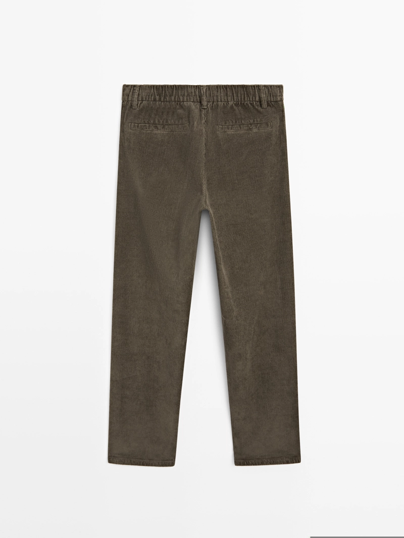 Прямые брюки из вельвета