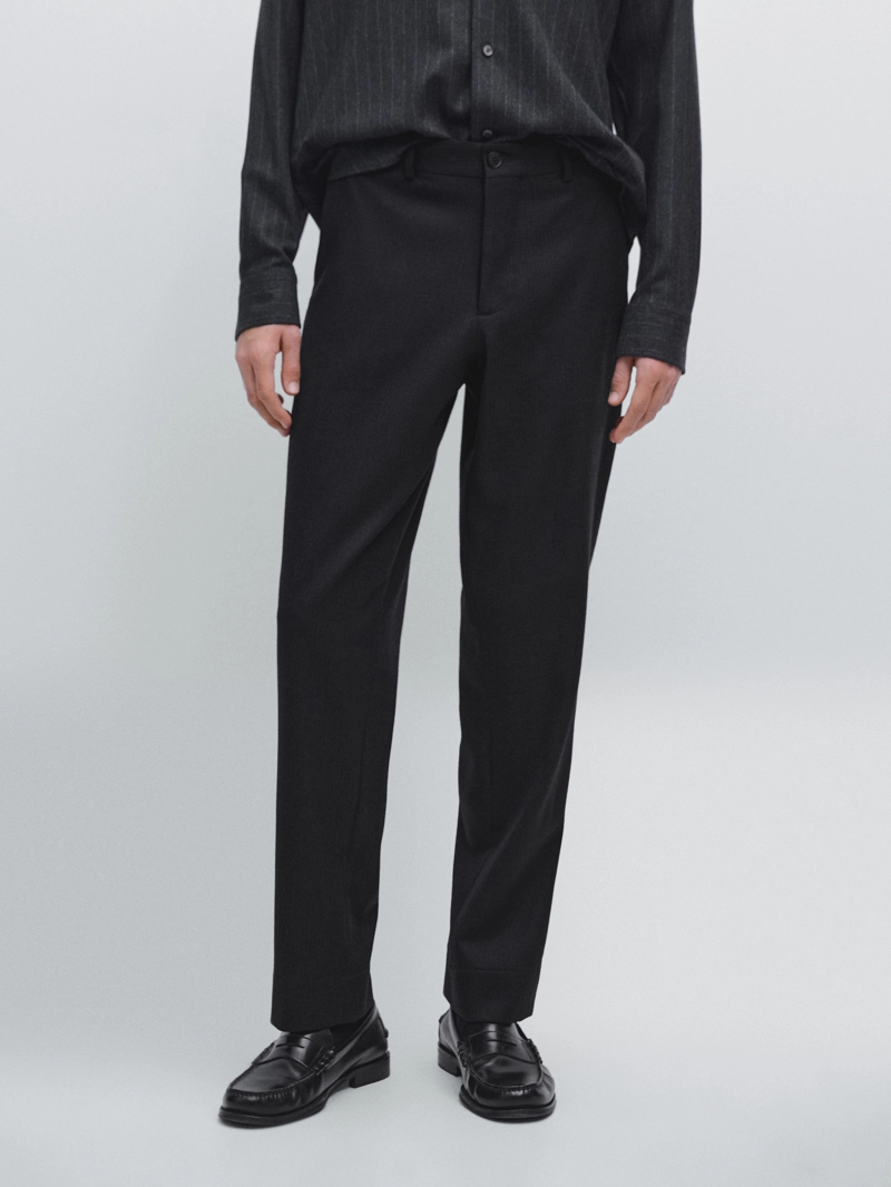 Брюки из 100% шерсти вельветово-фланелевые