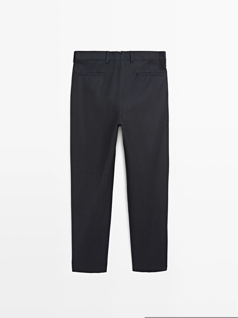 Брюки из 100% шерсти вельветово-фланелевые