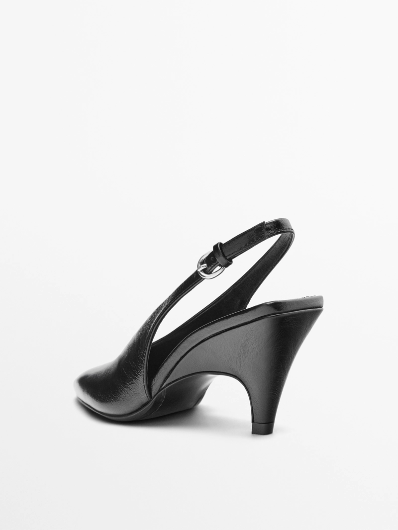 Туфли на высоком каблуке из кожи