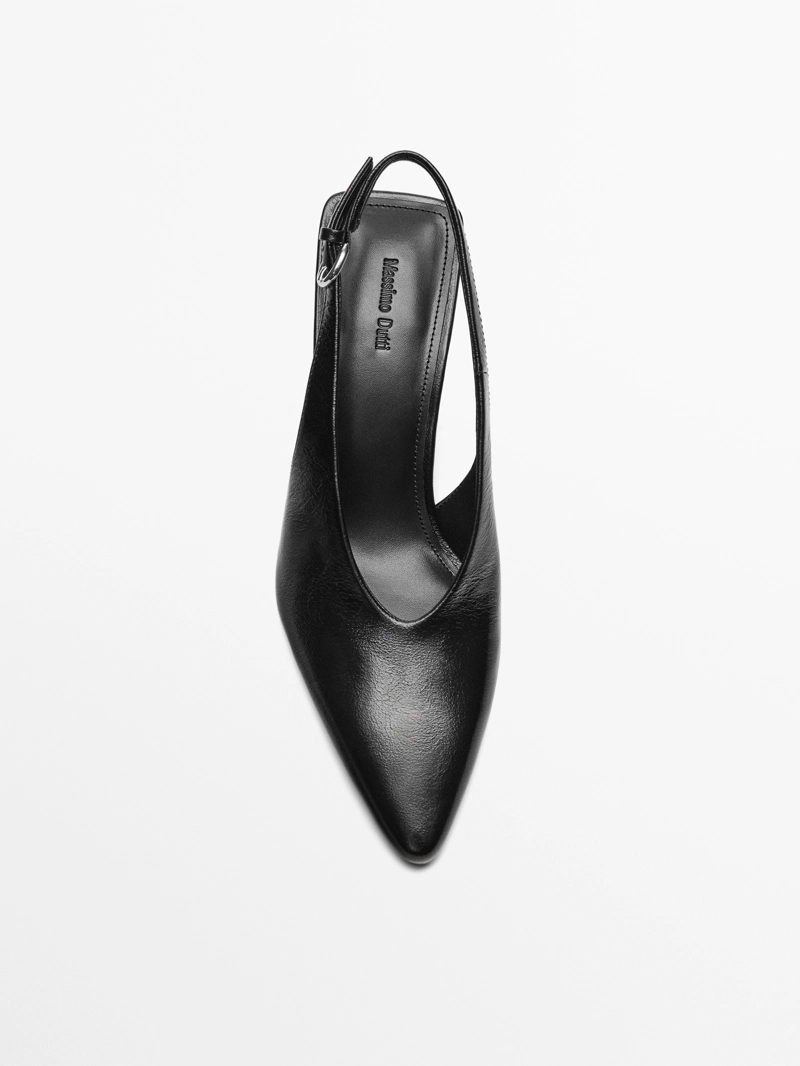 Туфли на высоком каблуке из кожи