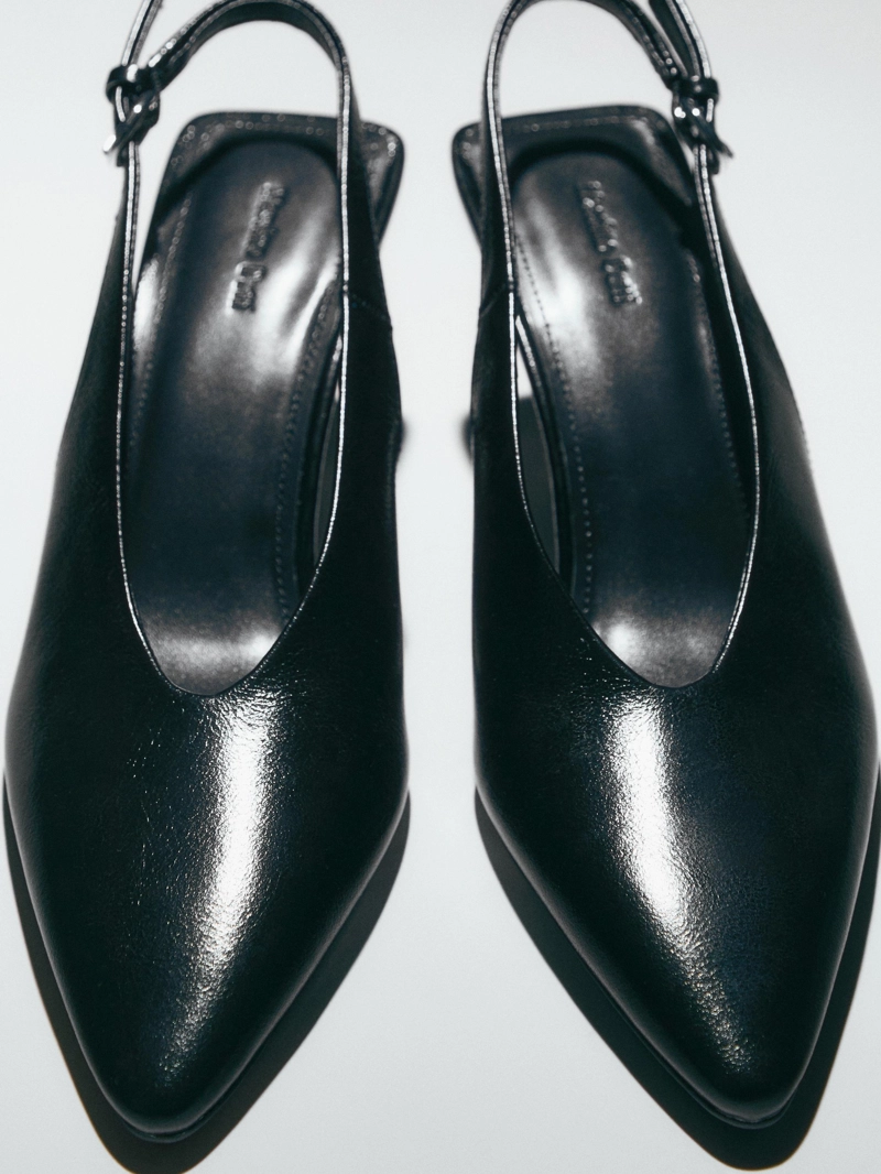 Туфли на высоком каблуке из кожи