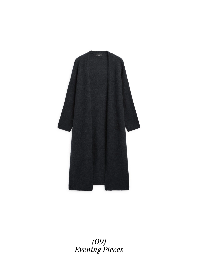 Длинный вязанный кардиган из альпаки