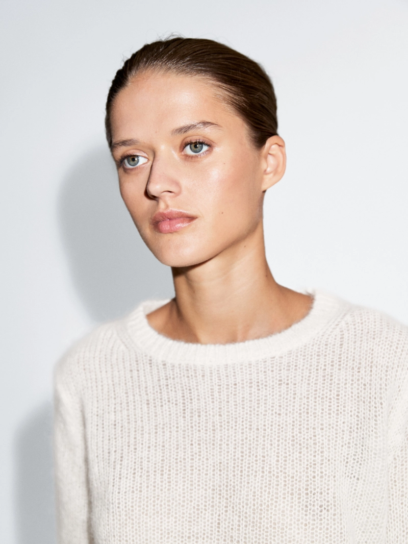 Свитер с круглым вырезом из альпакиевой смеси