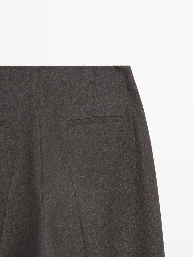 Брюки из 100% шерсти фланели