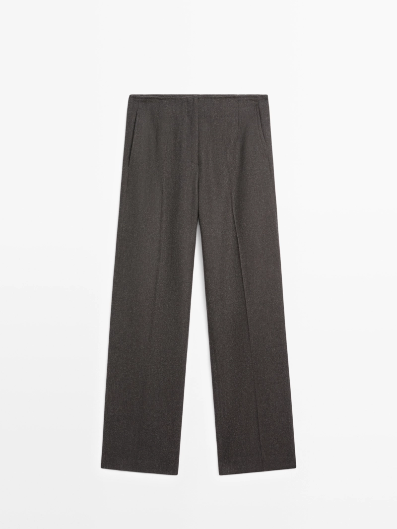 Брюки из 100% шерсти фланели