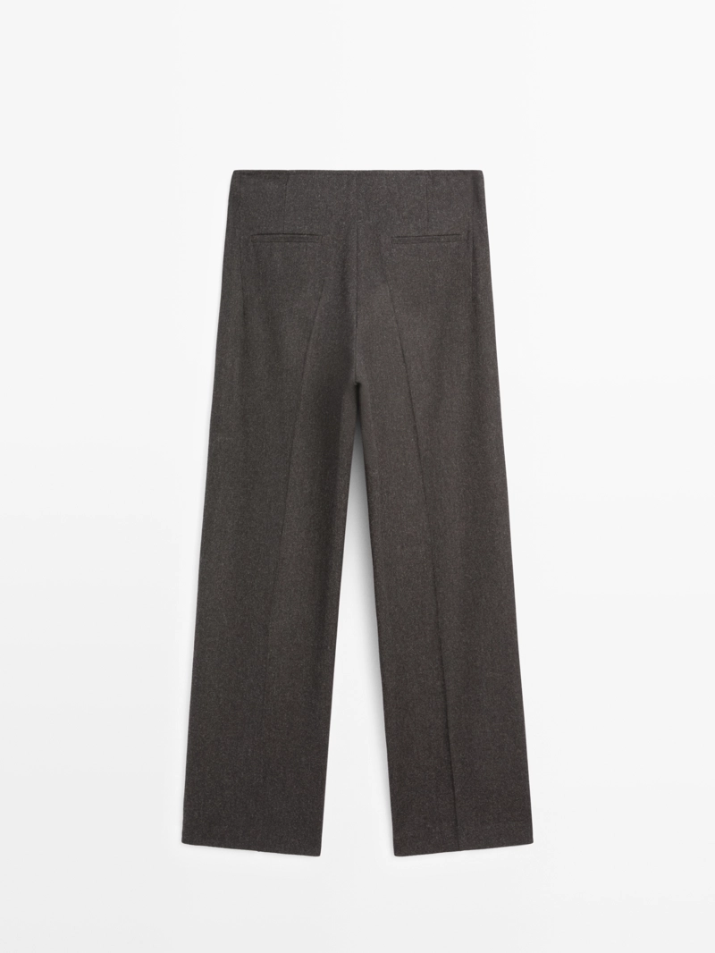 Брюки из 100% шерсти фланели