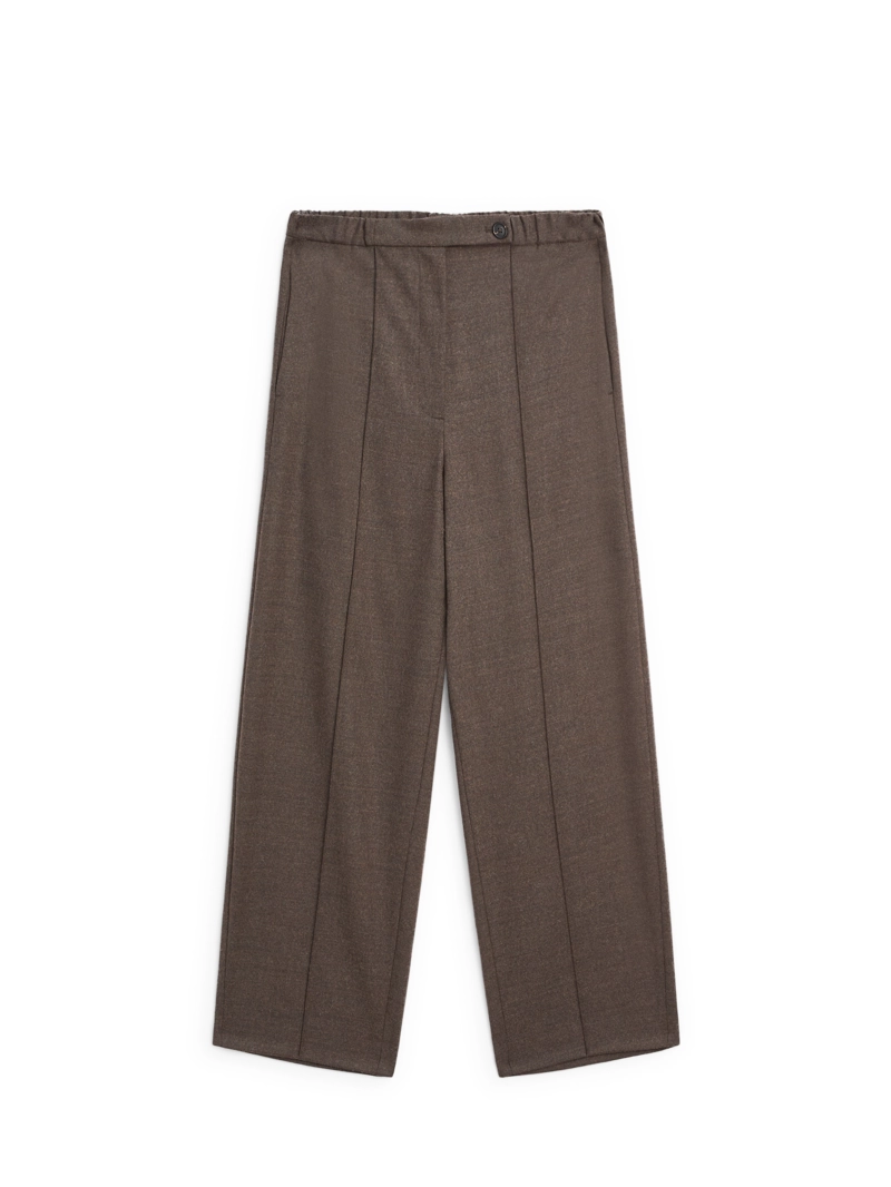 Брюки из шерстяной смеси в посадке бочонок