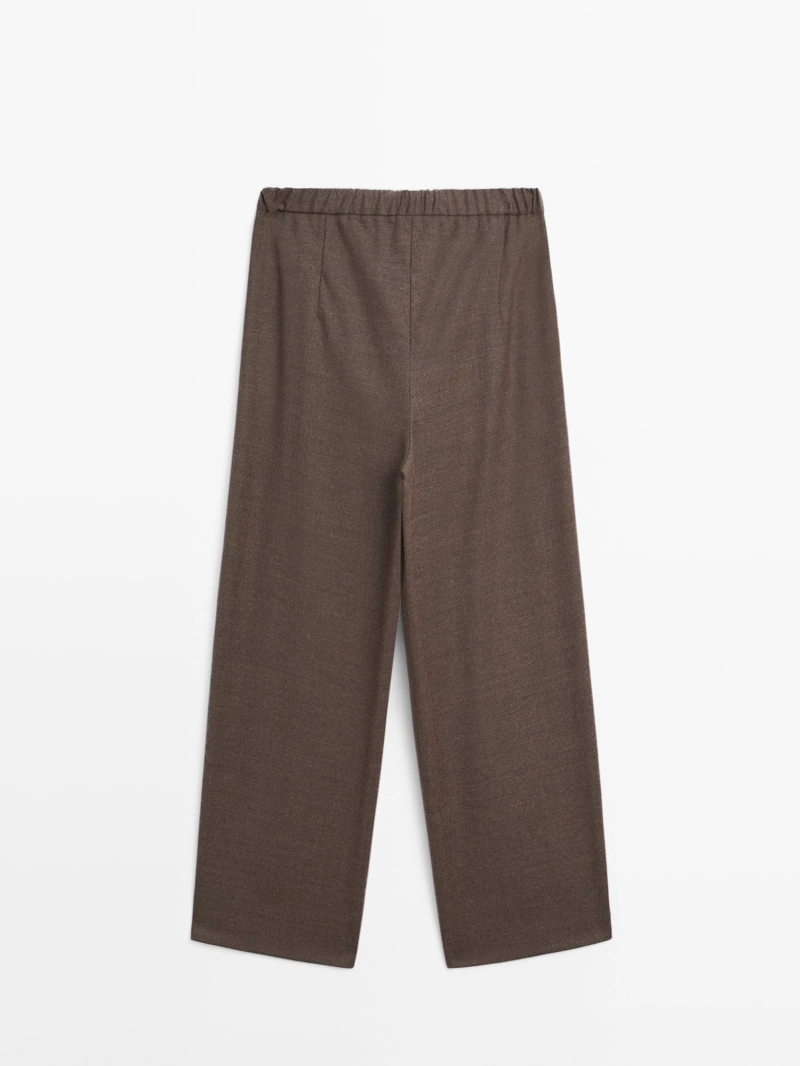 Брюки из шерстяной смеси в посадке бочонок