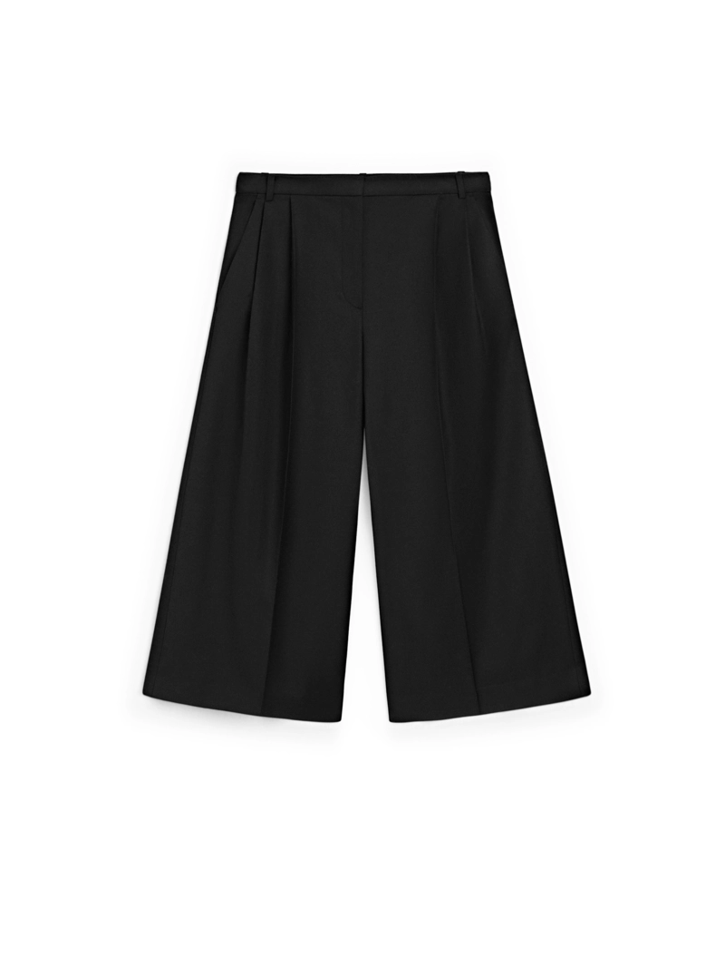 Длинные шерстяные бермуды с ластиком