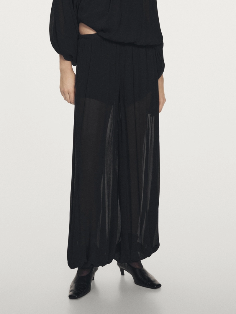 Брюки-сароуэл из текстиля - лимитид