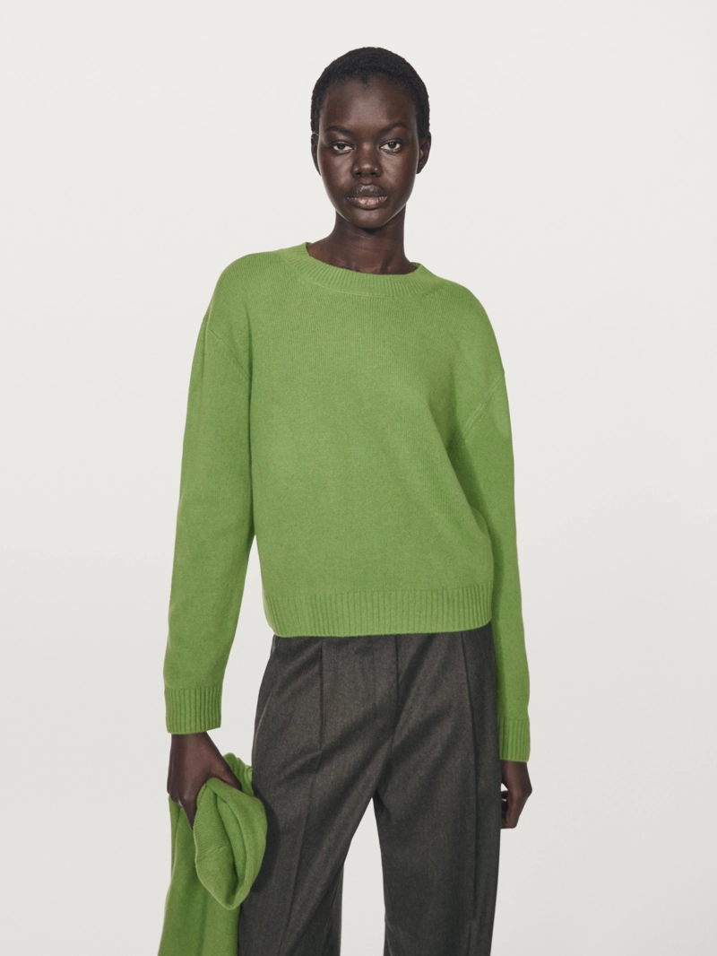 Джемпер с круглым вырезом из шерстяной смеси