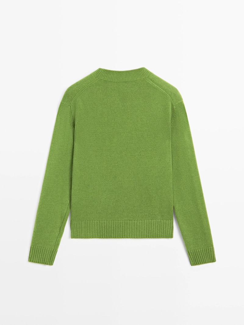 Джемпер с круглым вырезом из шерстяной смеси