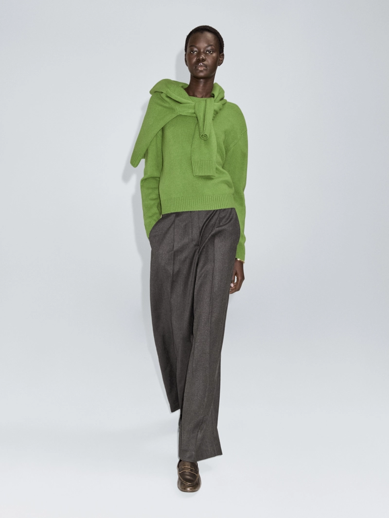 Джемпер с круглым вырезом из шерстяной смеси