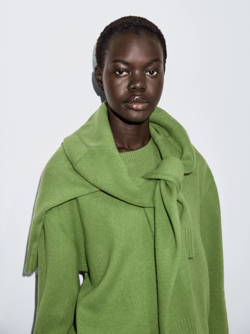 Джемпер с круглым вырезом из шерстяной смеси