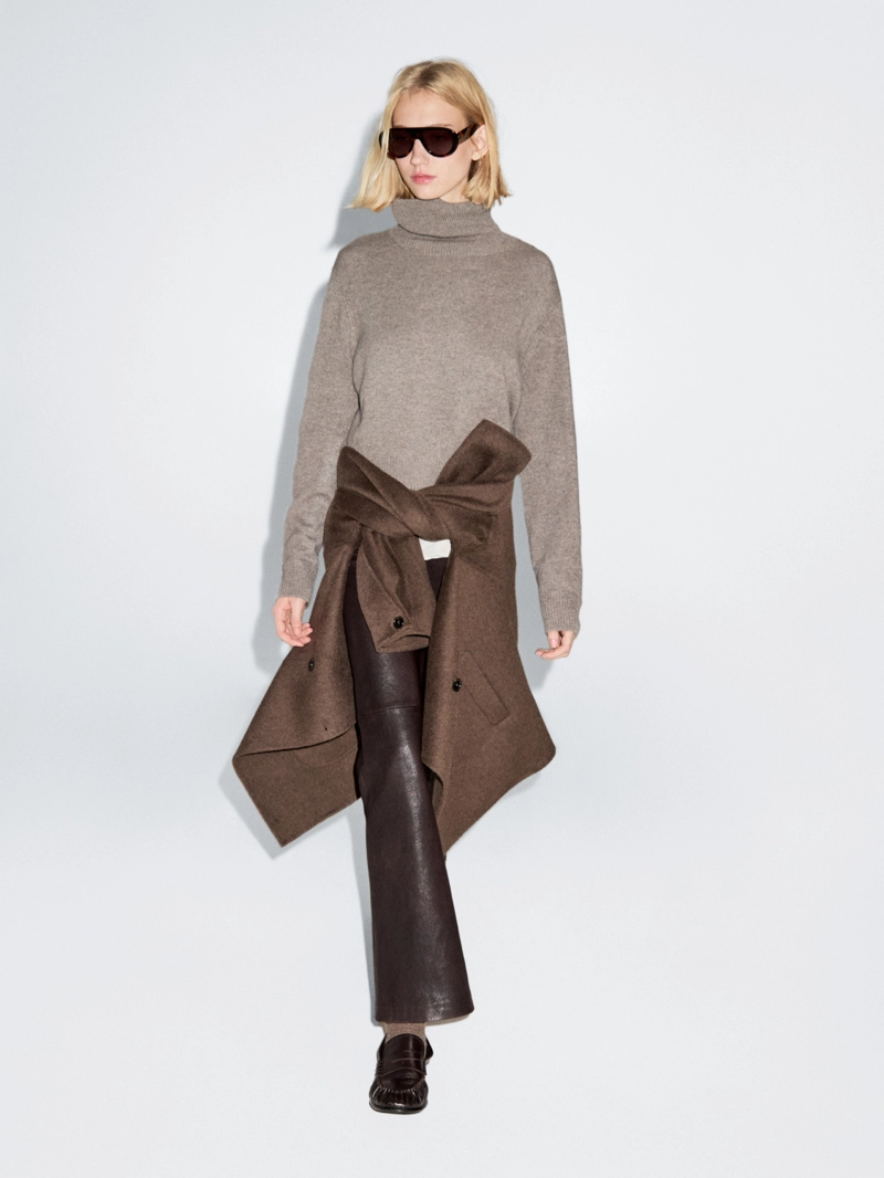 Свитер короткий вязаный из 100% кашемира