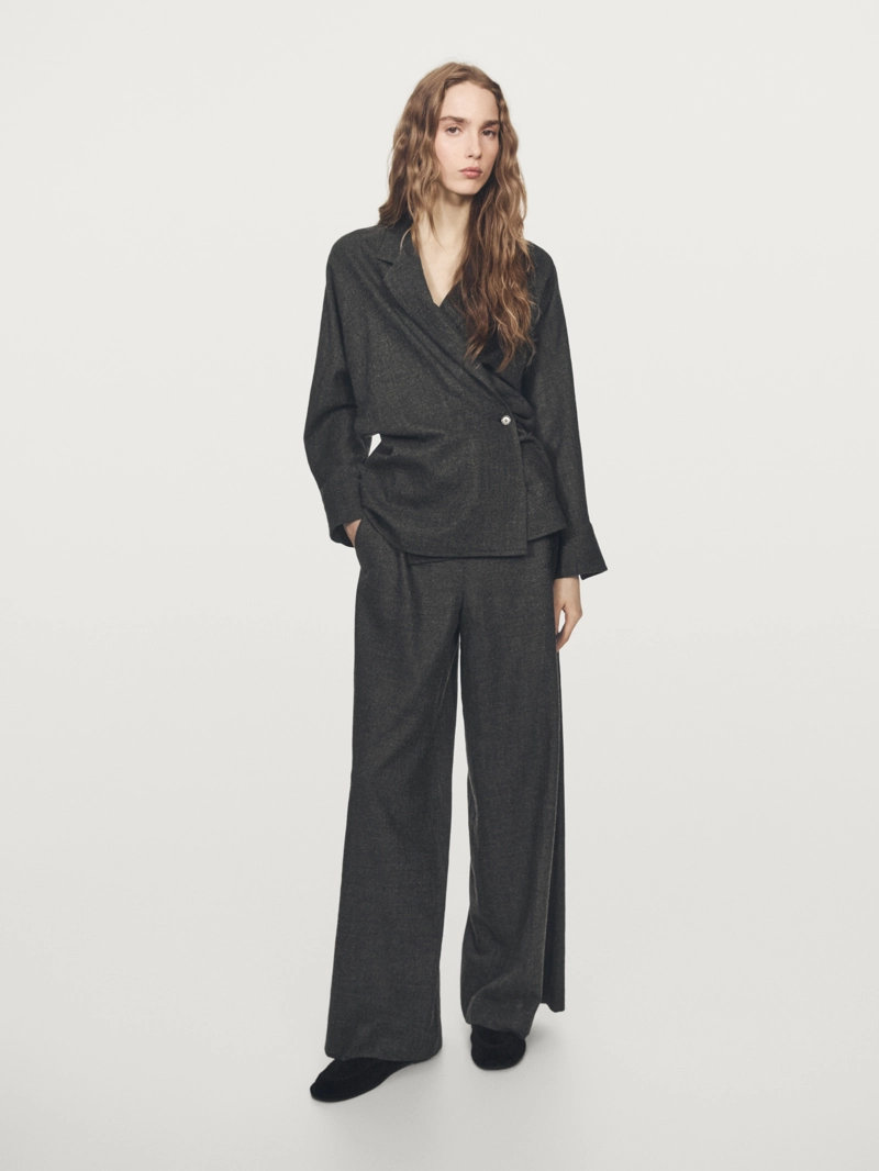 Рубашка из текстурированной 100% шерсти