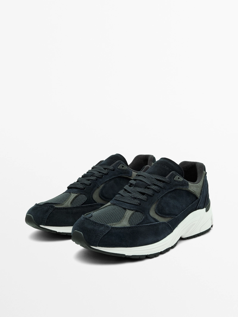 Кроссовки с контрастными деталями