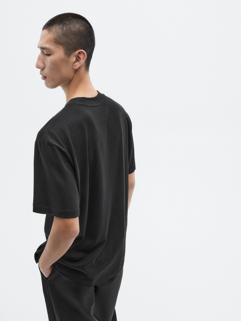 Футболка из хлопково-вискозного трикотажа с короткими рукавами - limited