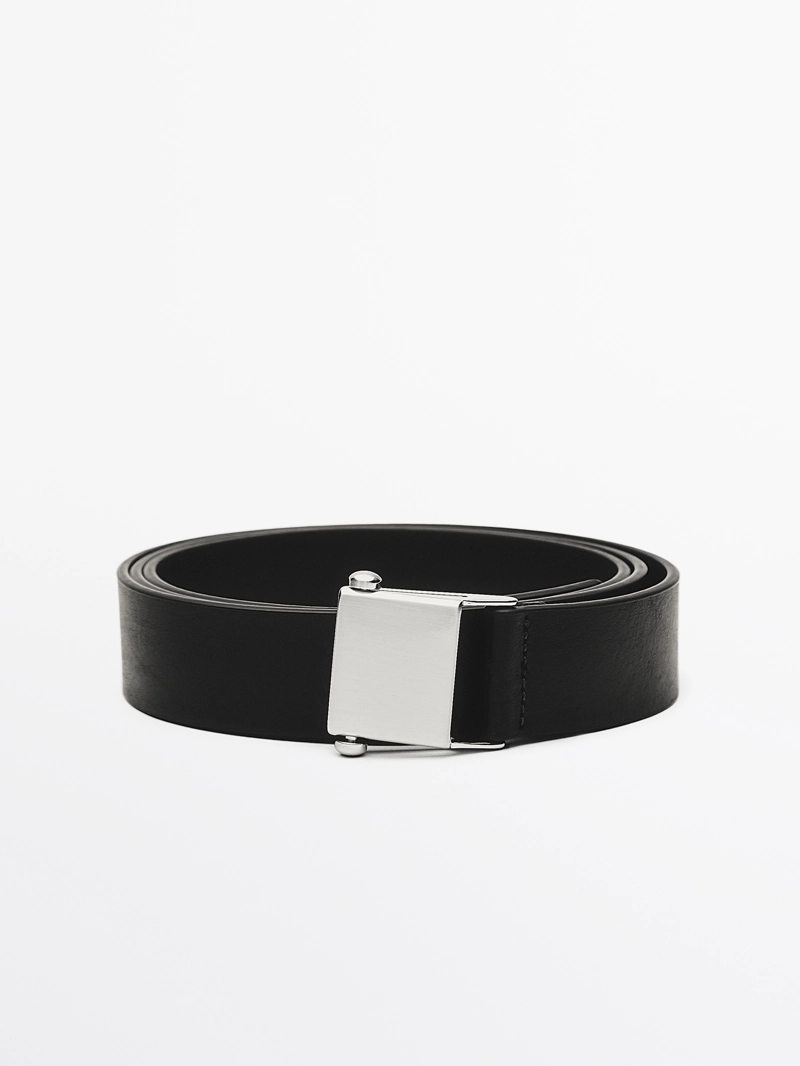 Кожанный ремень из нубука с пряжкой - limited