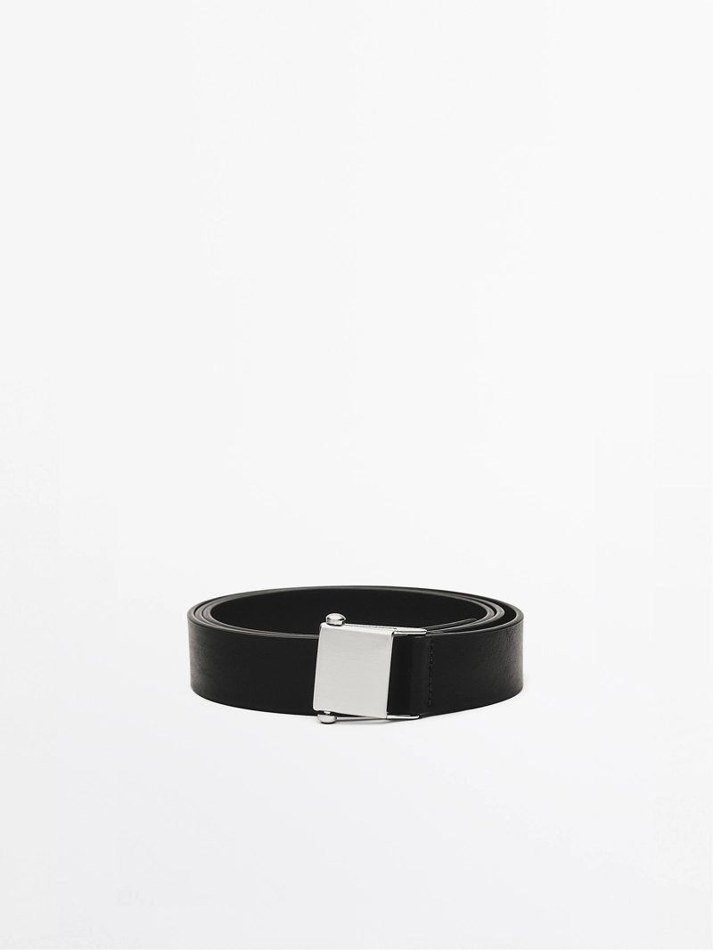 Кожанный ремень из нубука с пряжкой - limited