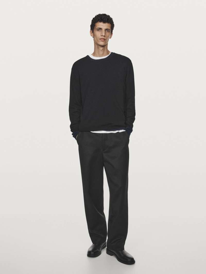 Джемпер с круглым вырезом из 100% кашемира - limited