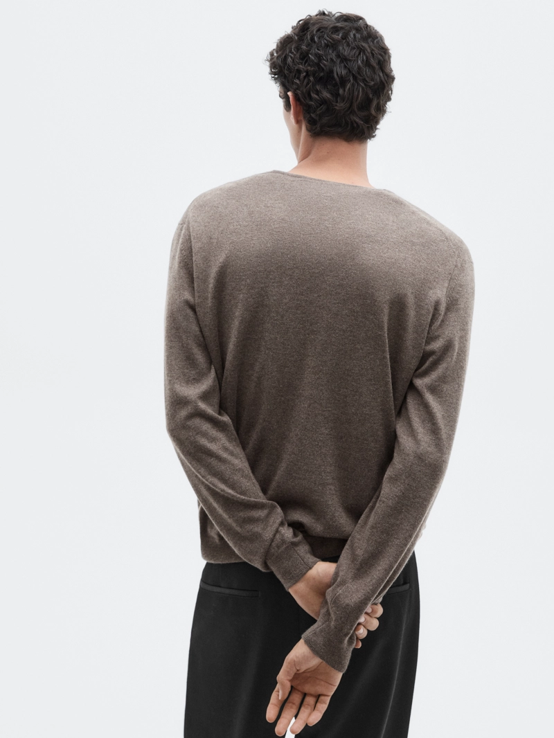 Джемпер с круглым вырезом из 100% кашемира - limited