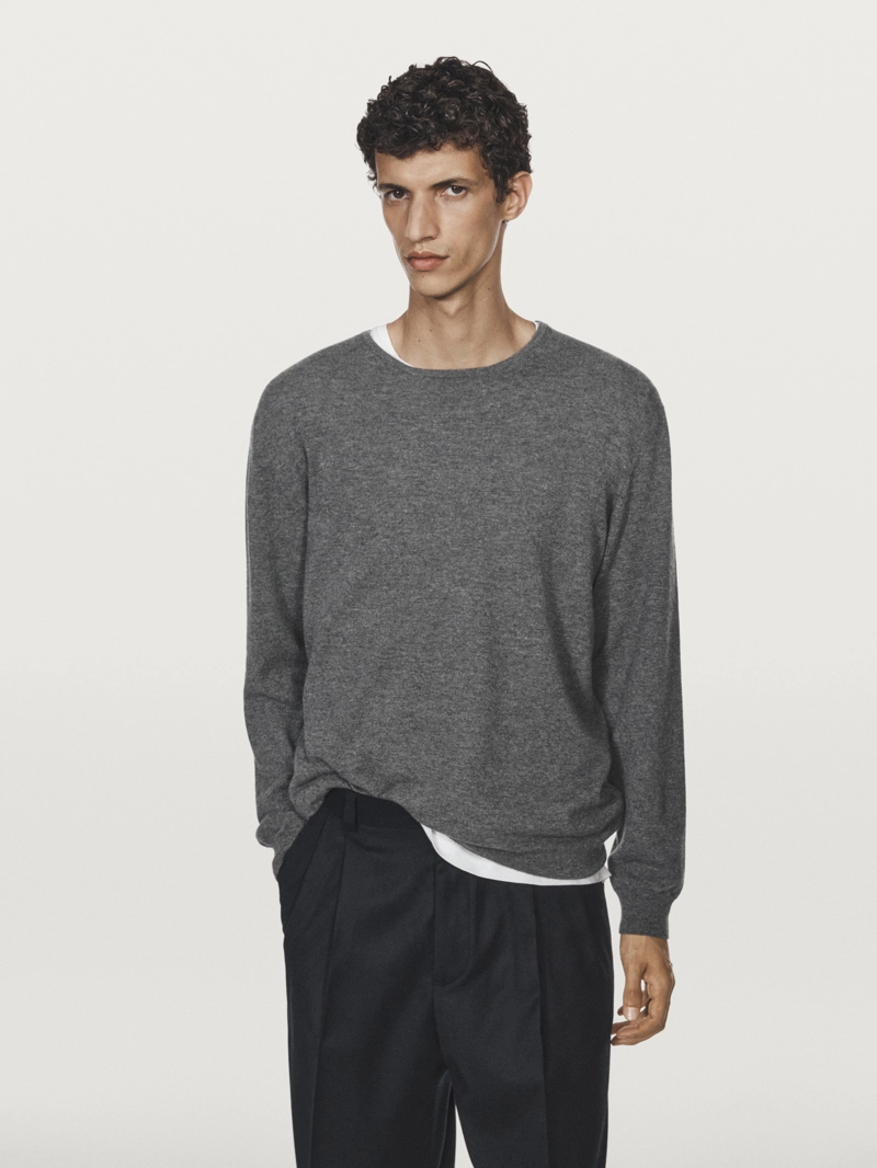 Свитер с круглым вырезом из 100% кашемира - limited