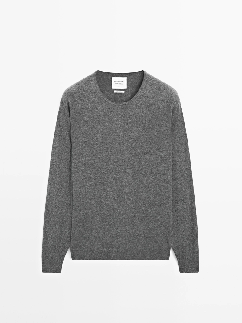 Свитер с круглым вырезом из 100% кашемира - limited