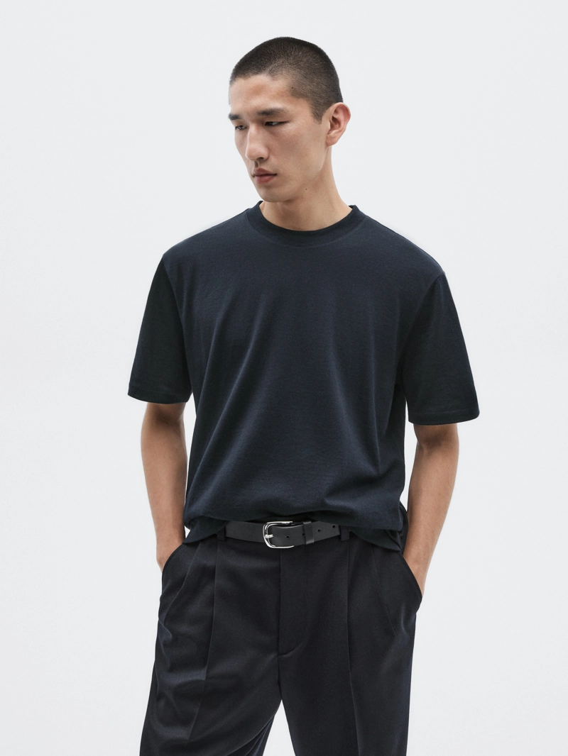 Футболка из хлопкового смесового материала коротких рукавом - лимитирована