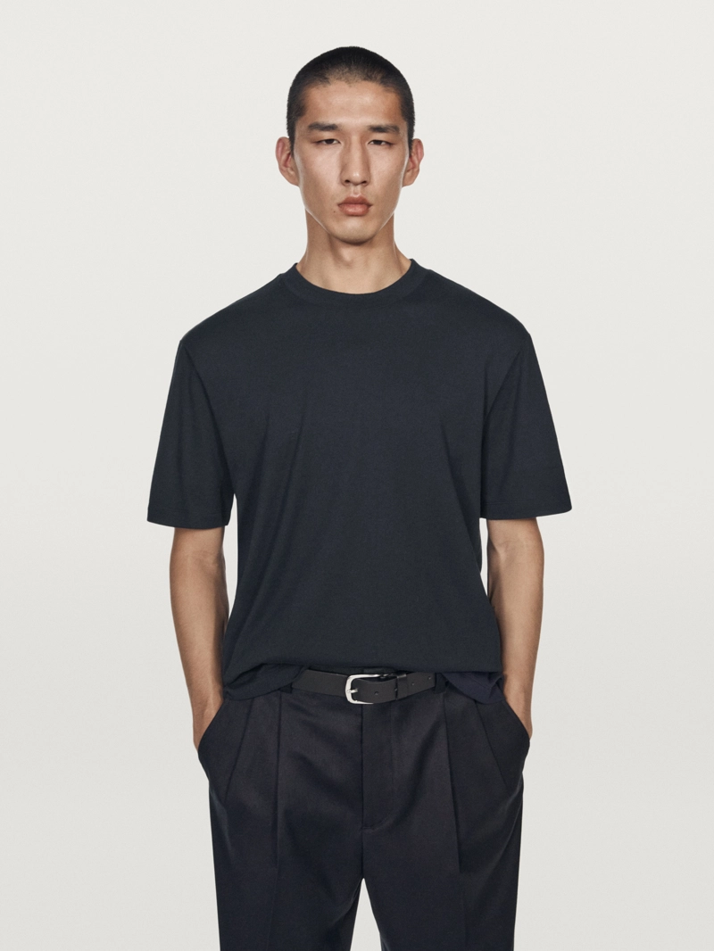 Футболка из хлопкового смесового материала коротких рукавом - лимитирована