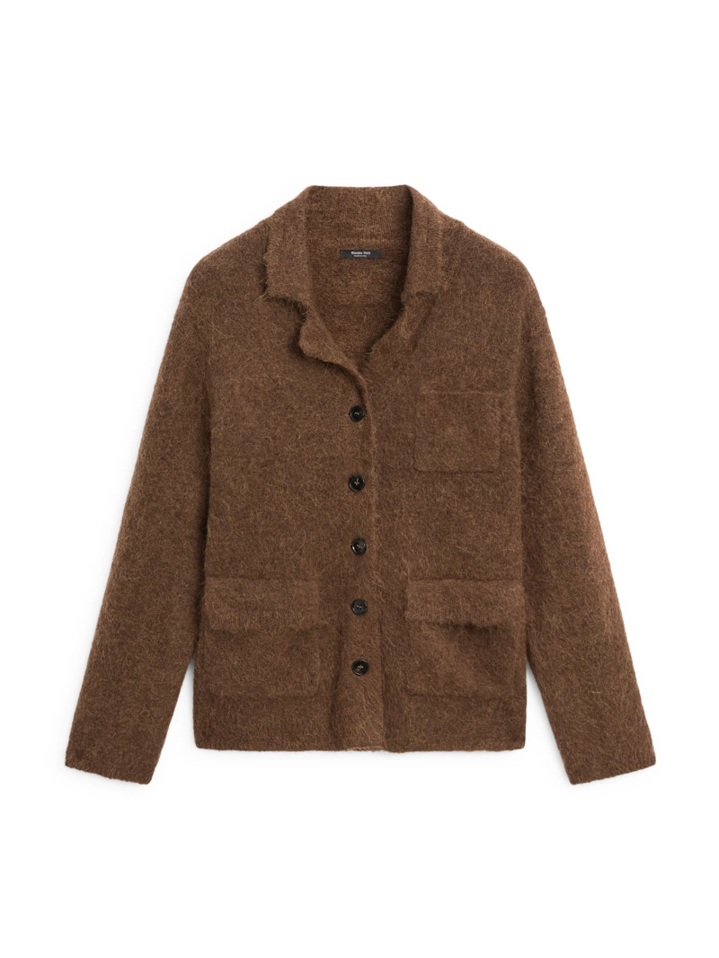 Кардиган из смесовой альпаки с карманами