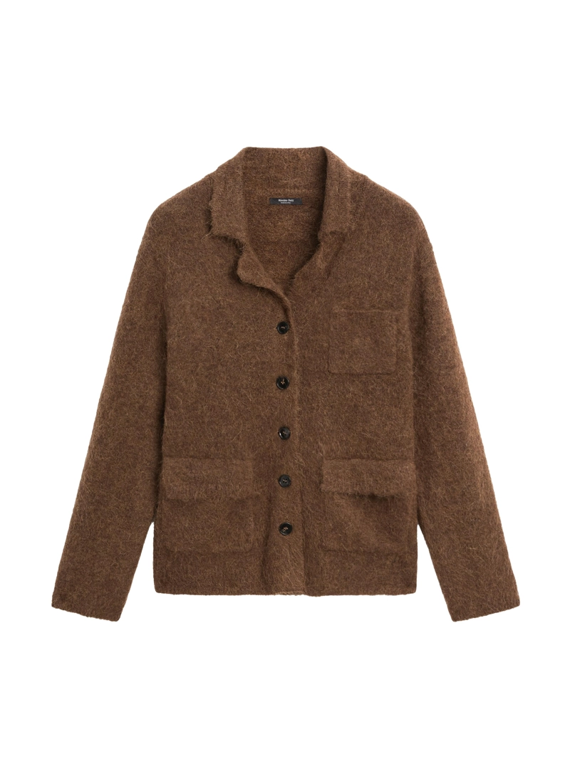 Кардиган из смесовой альпаки с карманами