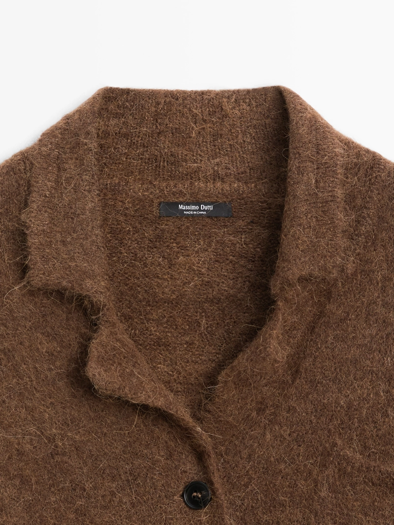 Кардиган из смесовой альпаки с карманами